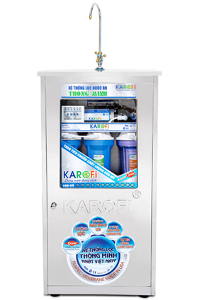 Máy lọc nước Karofi 6 lõi bình áp nhựa ( tủ inox )
