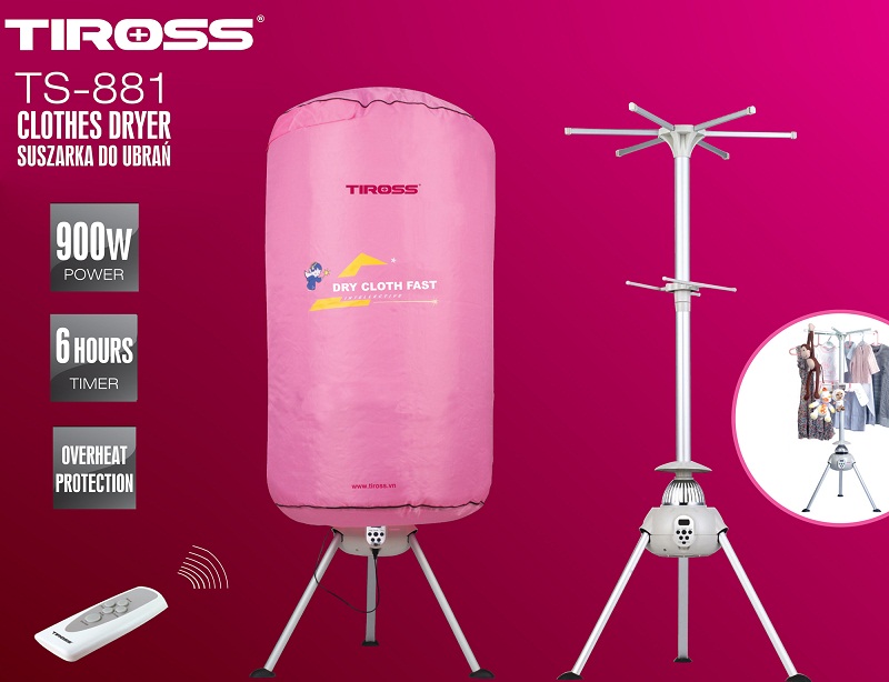 Máy sấy quần áo Tiross TS881 Máy sấy quần áo Tiross TS881