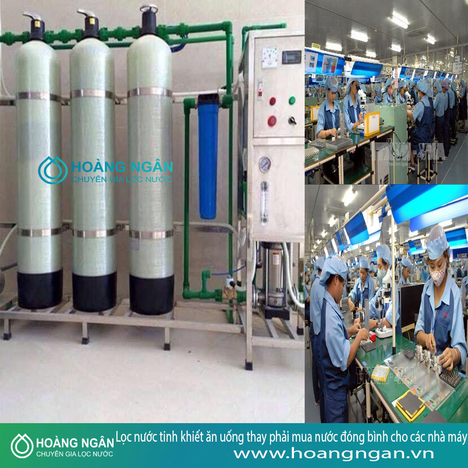 Hệ thống Lọc nước tinh khiết ăn uống thay phải mua nước đóng bình cho các nhà máy
