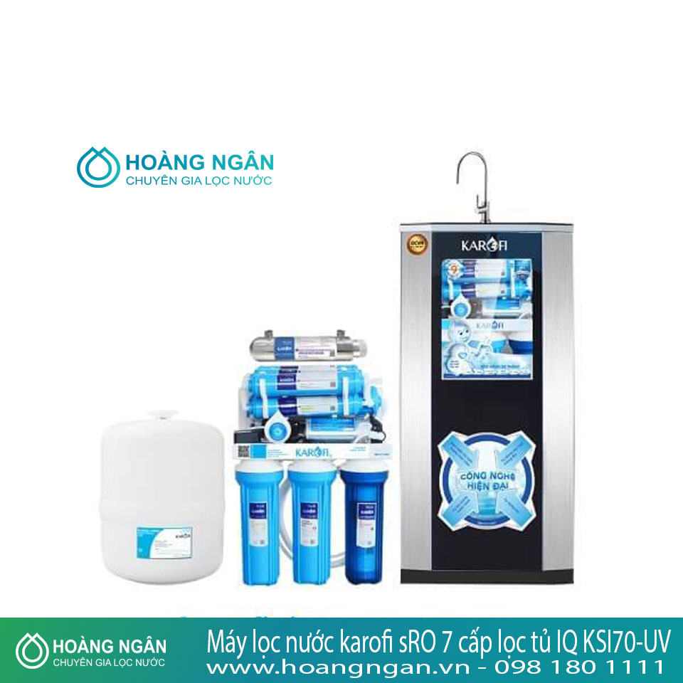 Máy lọc nước karofi sRO 7 cấp lọc tủ IQ KSI70-UV Máy lọc nước karofi sRO 7 cấp lọc tủ IQ KSI70-UV