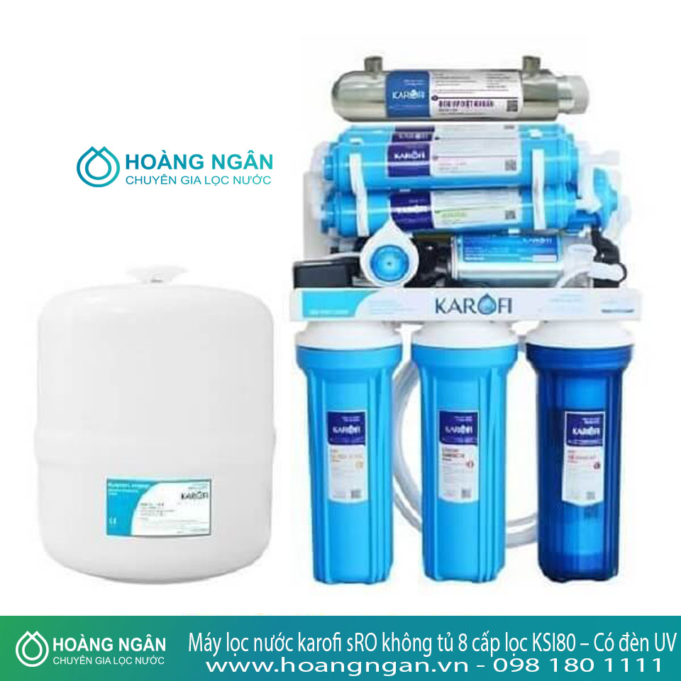Máy lọc nước karofi sRO không tủ 8 cấp lọc KSI80 – Có đèn UV Máy lọc nước karofi sRO không tủ 8 cấp lọc KSI80 – Có đèn UV
