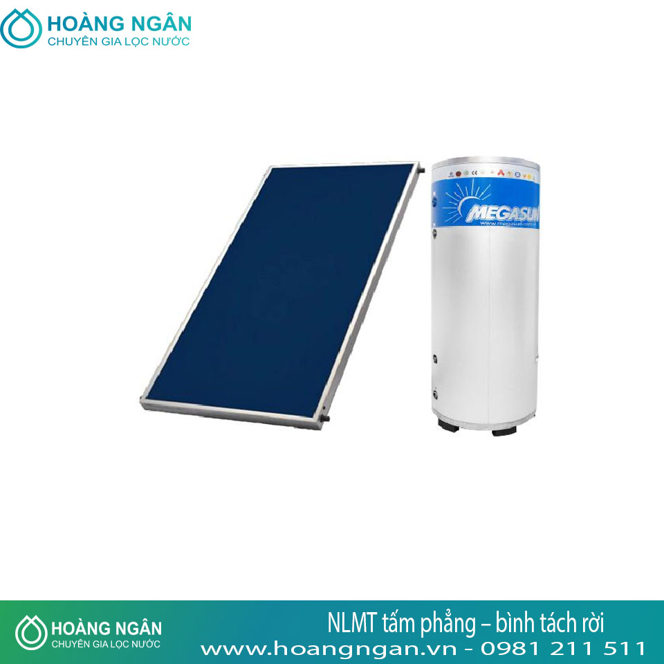 Máy nước nóng NLMT Megasun tấm phẳng – bình tách rời Máy nước nóng NLMT Megasun tấm phẳng – bình tách rời