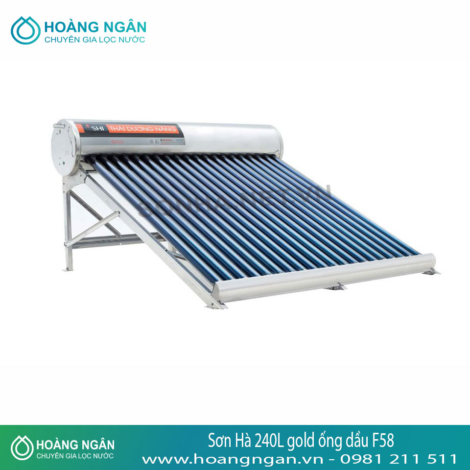 Thái dương năng Sơn Hà 240L gold ống dầu F58 Thái dương năng Sơn Hà 240L gold ống dầu F58