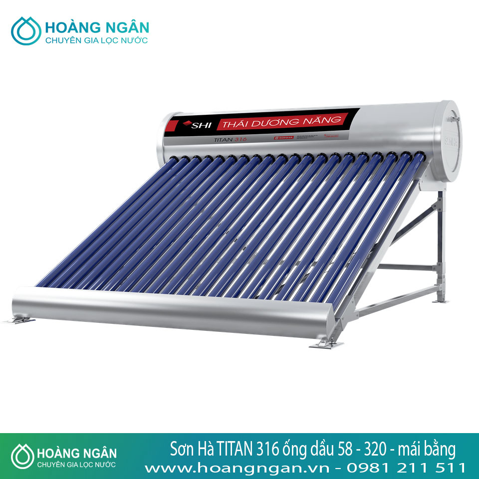 Thái dương năng Sơn Hà TITAN 316 ống dầu 58 - 320 - mái bằng Thái dương năng Sơn Hà TITAN 316 ống dầu 58 - 320 - mái bằng