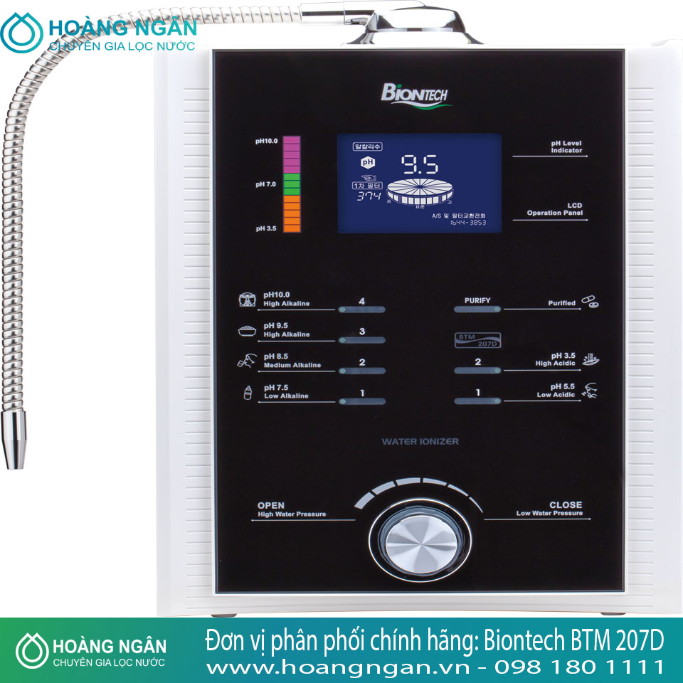 Máy điện giải ion kiềm Biontech BTM 207D Máy điện giải ion kiềm Biontech BTM 207D