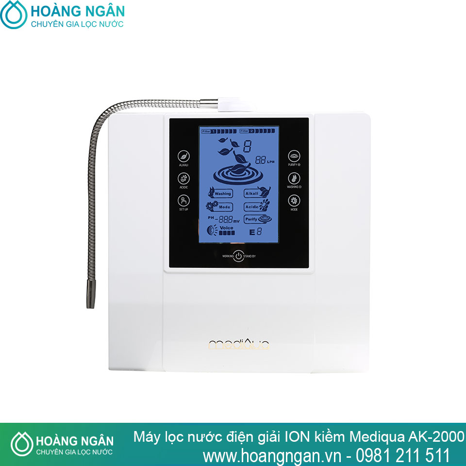 Máy lọc nước điện giải ion kiềm Mediqua AK-2000 Máy lọc nước điện giải ion kiềm Mediqua AK-2000