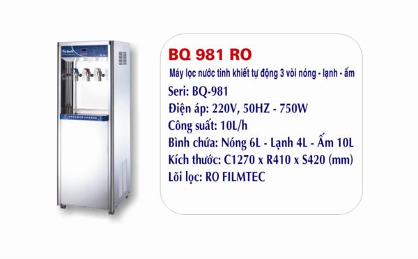 Máy lọc nước 3 vòi BQ 981 RO Máy lọc nước 3 vòi BQ 981 RO