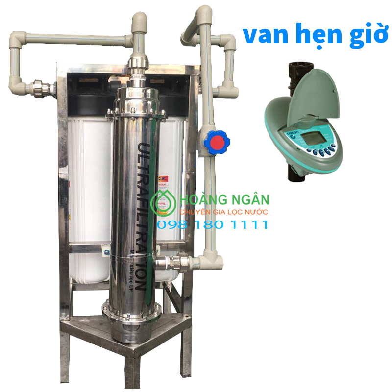 Hệ thống lọc tổng UF 1,5m3/giờ van tư động Hệ thống lọc tổng UF 1,5m3/giờ van tư động