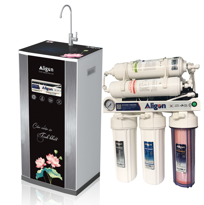 Máy lọc nước Ro Aligon A80 - 4C Tủ kính cường lực Máy lọc nước Ro Aligon A80 - 4C Tủ kính cường lực